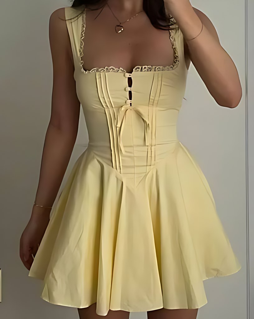 Amber in Sunshine Haze Fit & Flare Dress