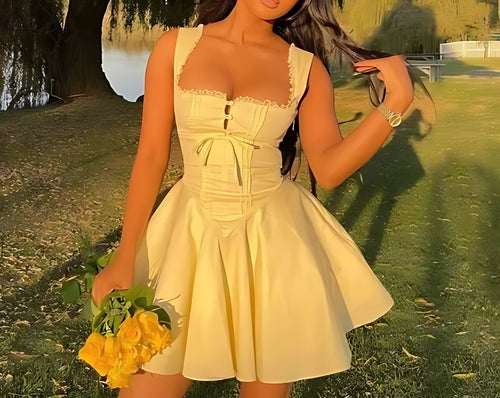 Amber in Sunshine Haze Fit & Flare Dress