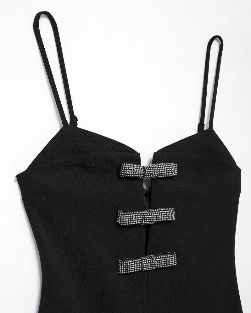 Celine Midnight Bow Mini Dress