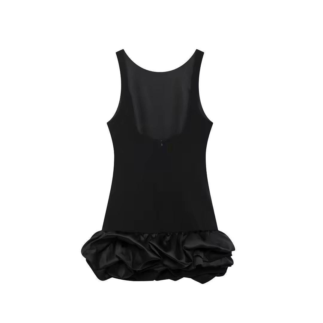 Sabrina Noir Flare Mini Dress