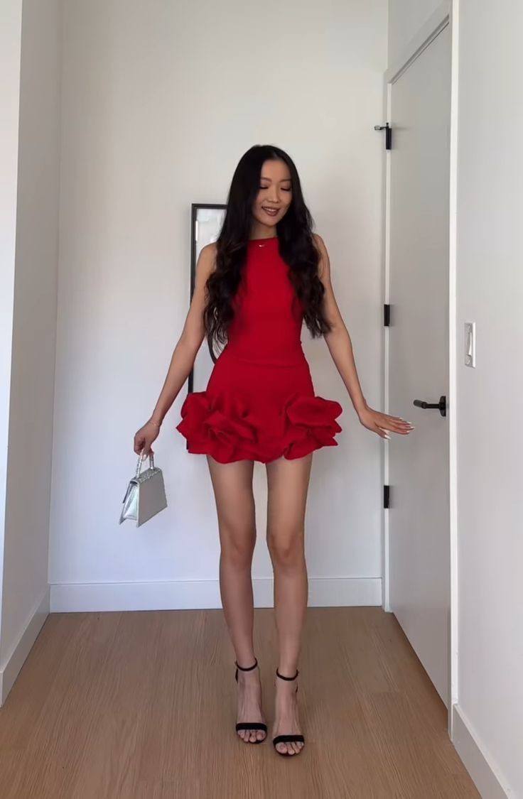 Sabrina Cherry Puff Mini Dress