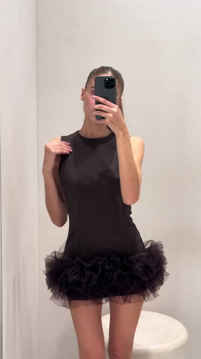 Freya Flounce Hem Mini Dress