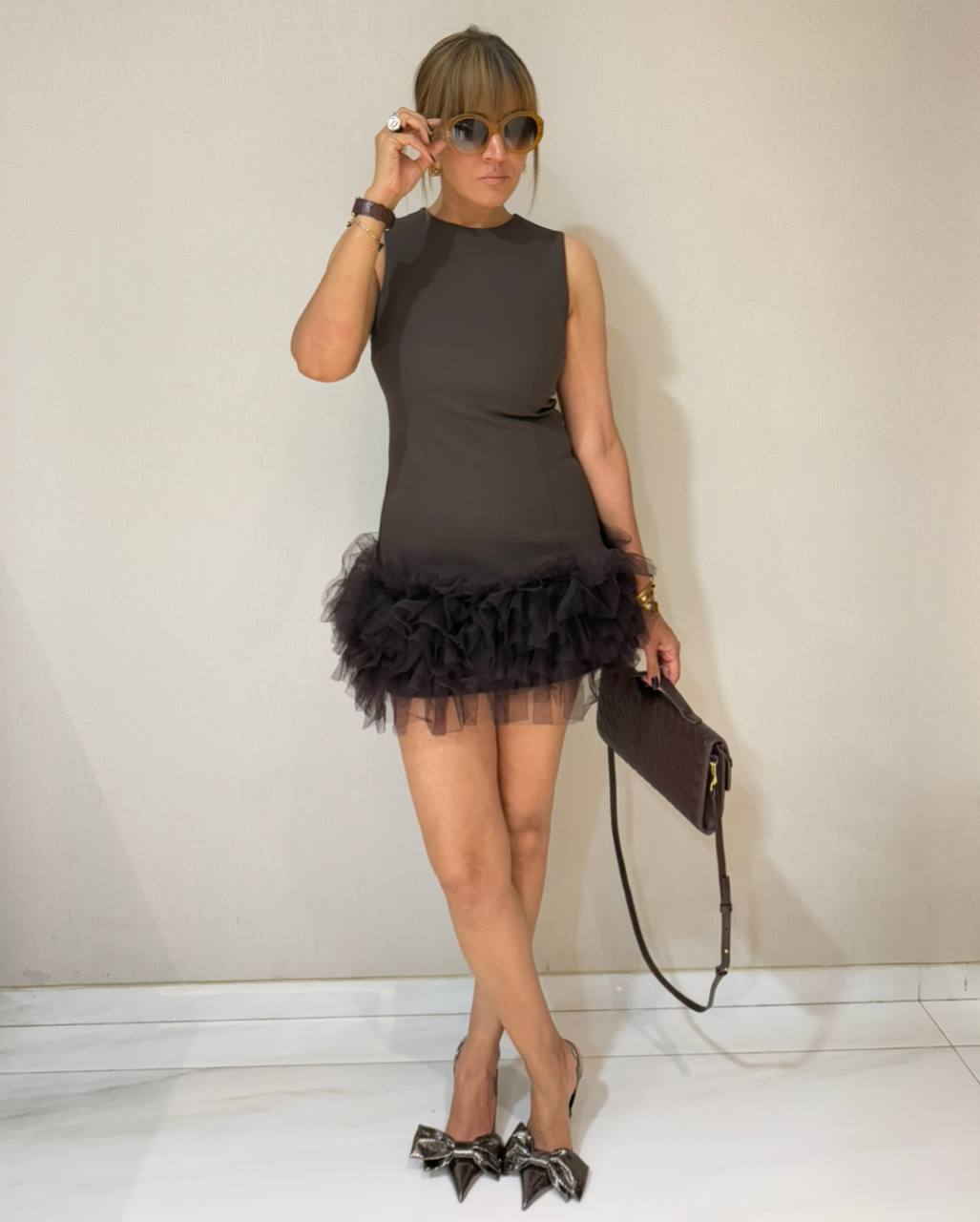 Freya Flounce Hem Mini Dress