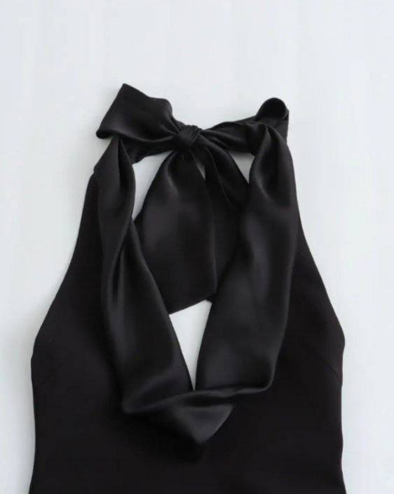Sasha Sleek Halter Mini Dress