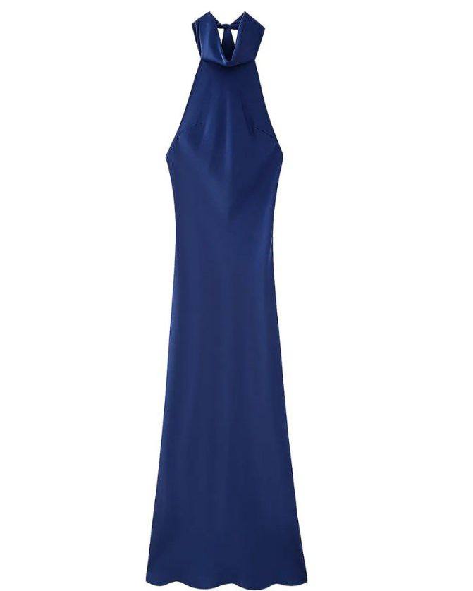 Scarlett Midnight Halter Maxi Dress