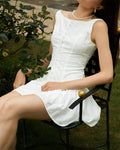 Jane White Cotton Eyelet Slip Dress
