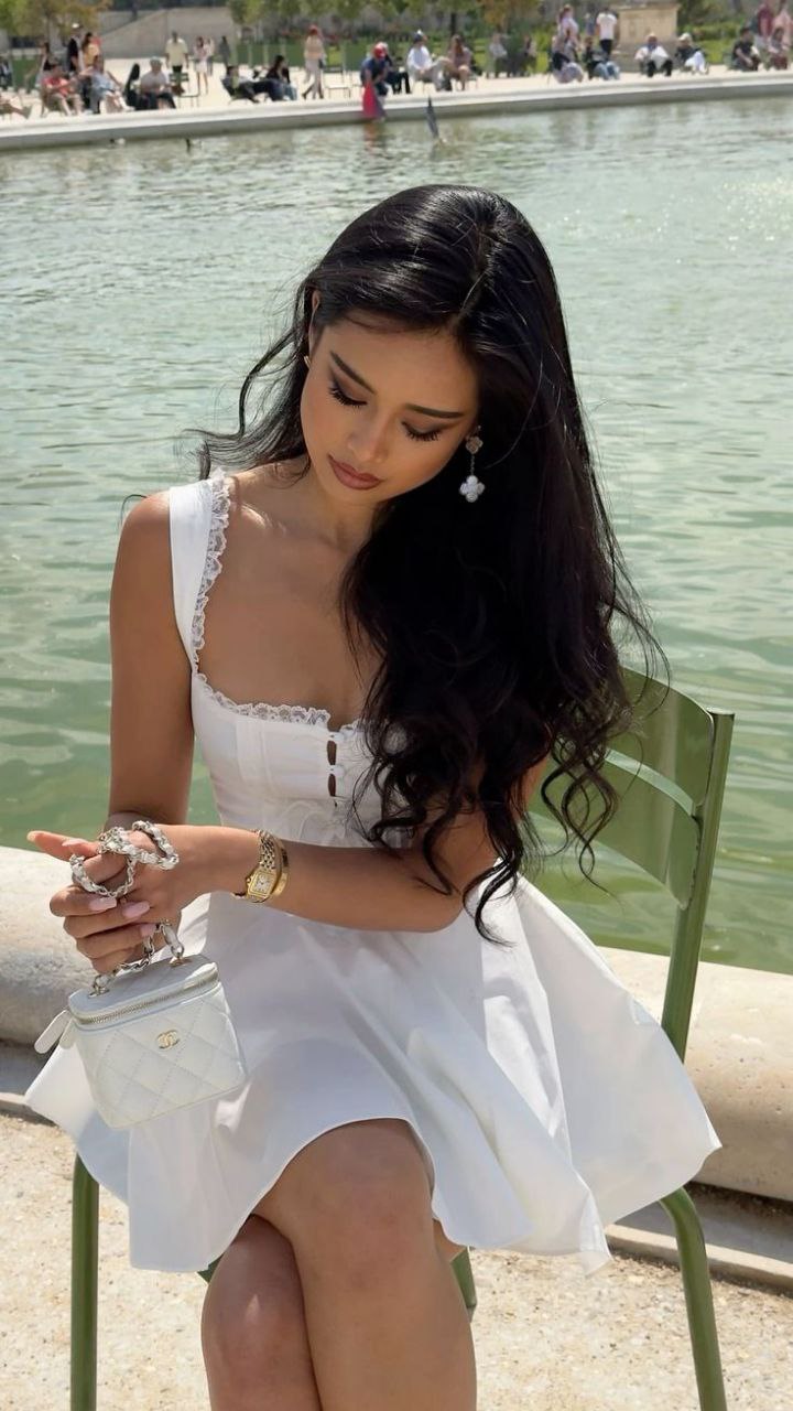 Amber in Whispered Pearl Fit & Flare Dress