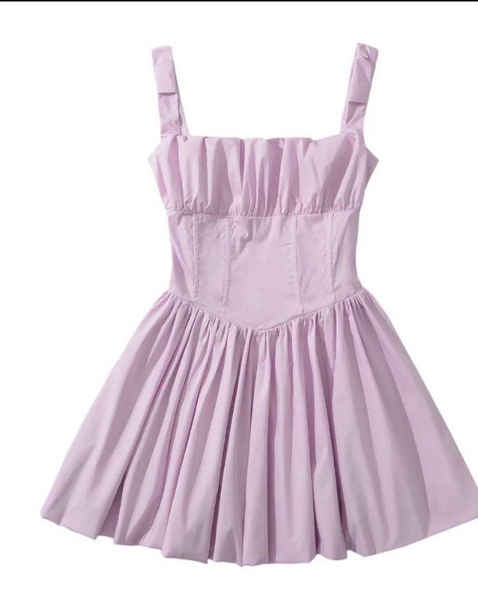 Tiffany Lavender Mist Pleated Dress