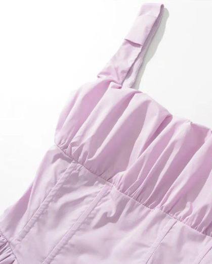 Tiffany Lavender Mist Pleated Dress