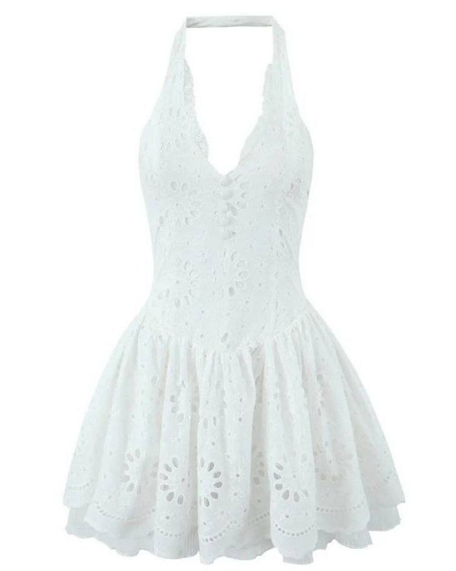 Whispers of June Halter Dress