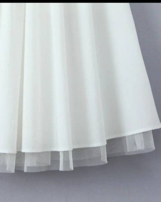 Snow Lace Amelia Halter Dress