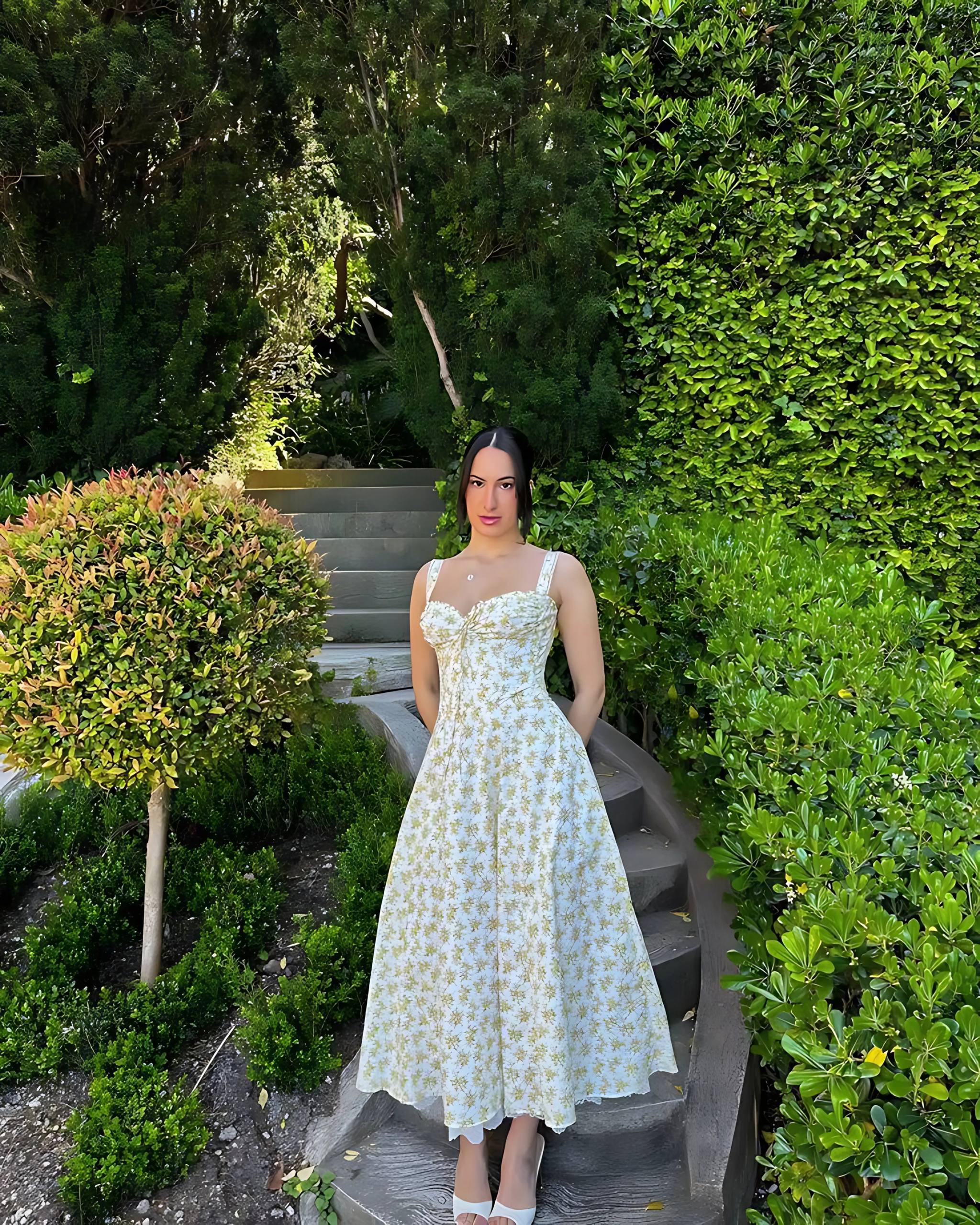 Daphne Lace Up Floral Dress