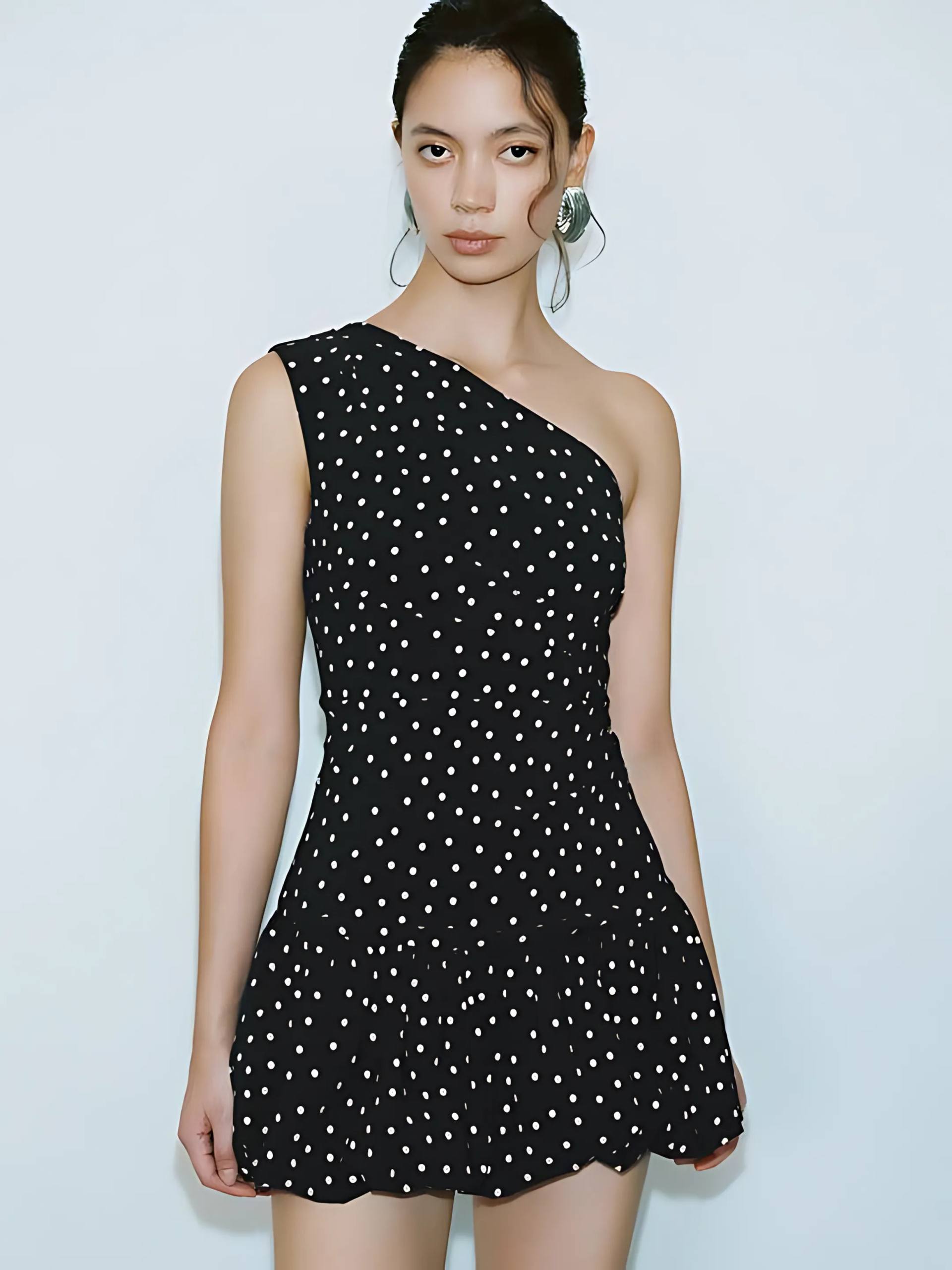 Cece Chic Polka Dot Mini Dress