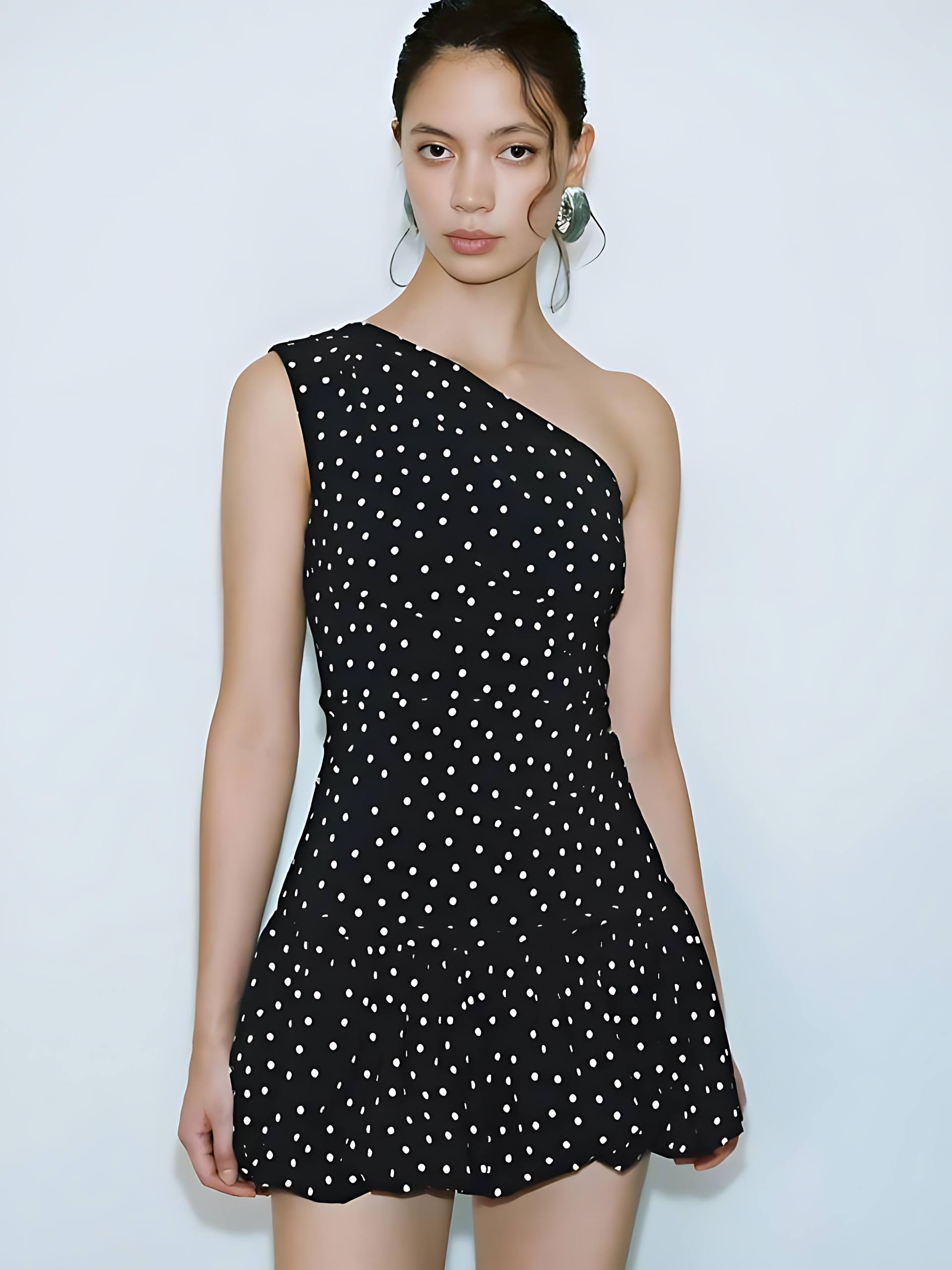 Cece Chic Polka Dot Mini Dress