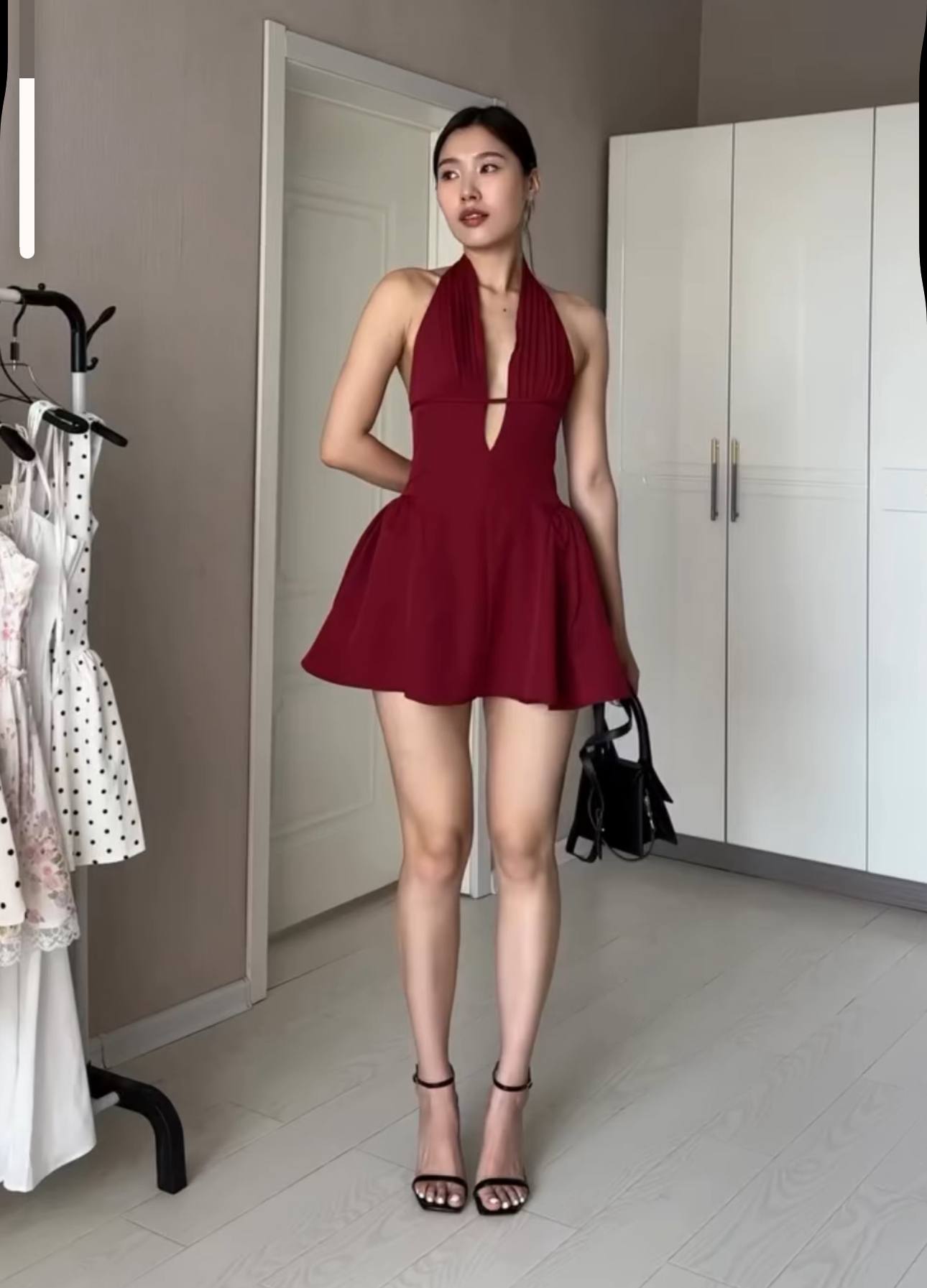 Rae Red Halter Mini Dress