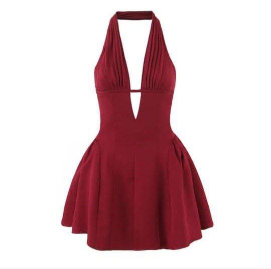 Rae Red Halter Mini Dress