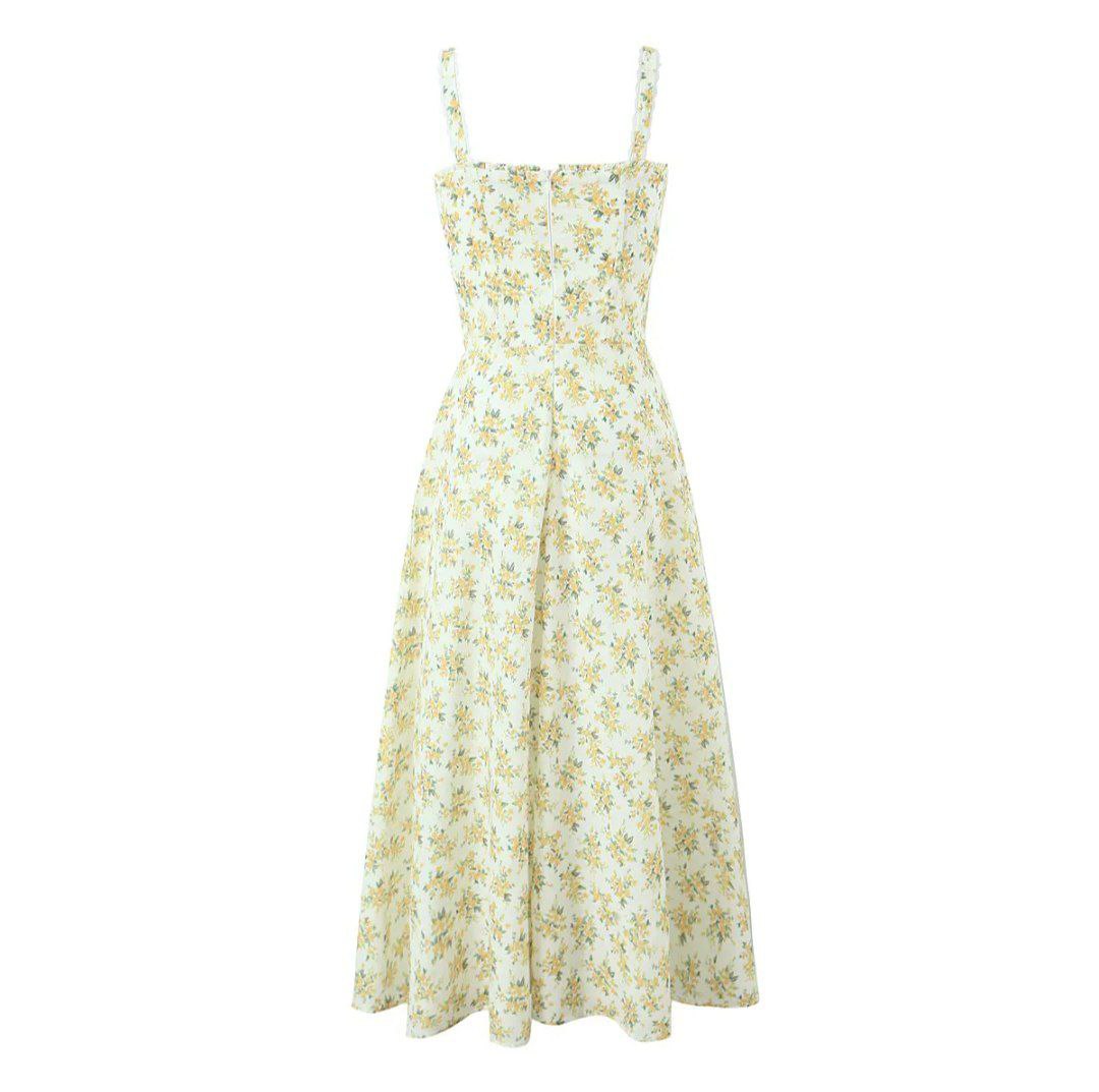 Daphne Lace Up Floral Dress