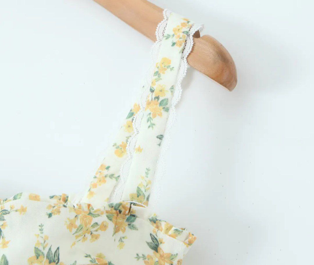 Daphne Lace Up Floral Dress