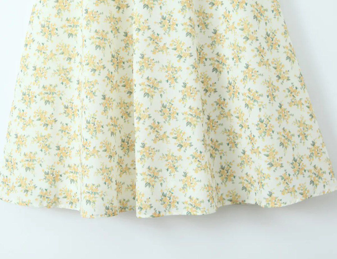 Daphne Lace Up Floral Dress