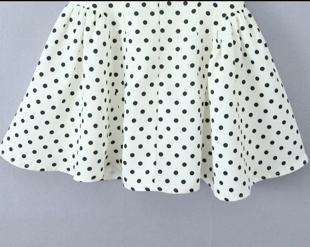 Leah Polka Dot Mini Halter Dress