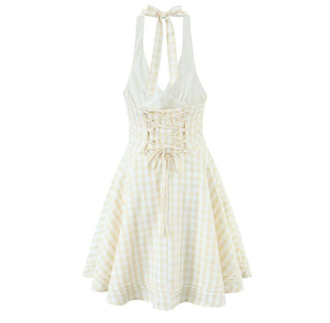 Savannah Summer Halter Mini Dress