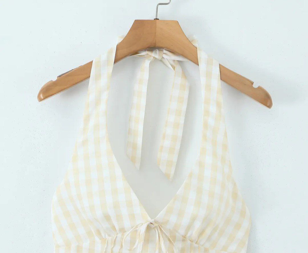 Savannah Summer Halter Mini Dress