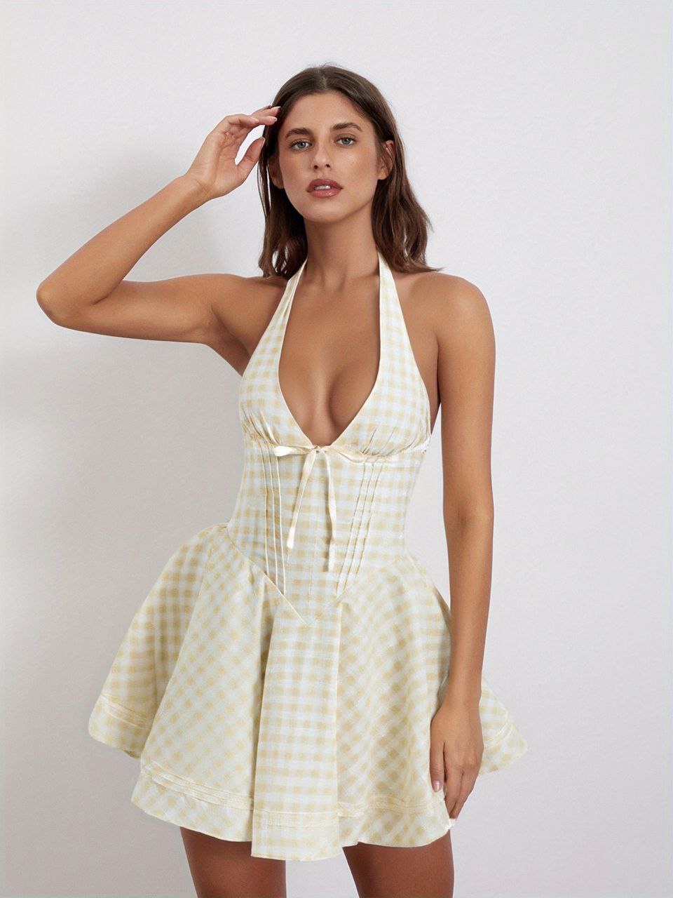Savannah Summer Halter Mini Dress