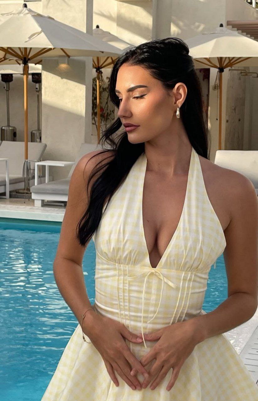 Savannah Summer Halter Mini Dress