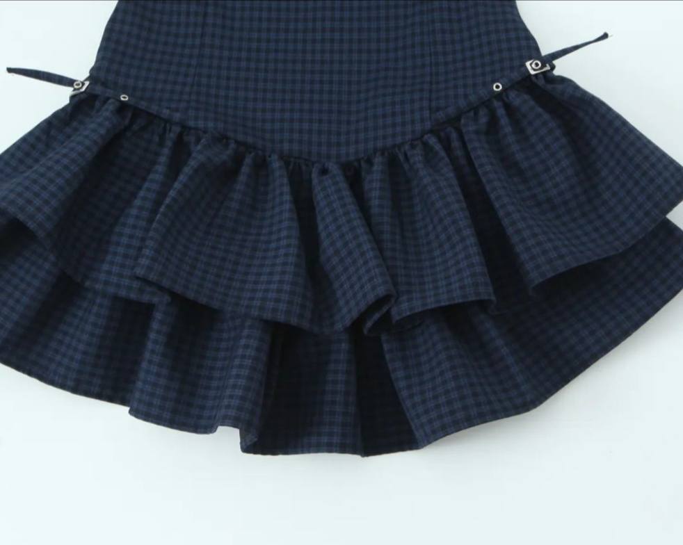 Ella Plaid Ruffle Mini Dress