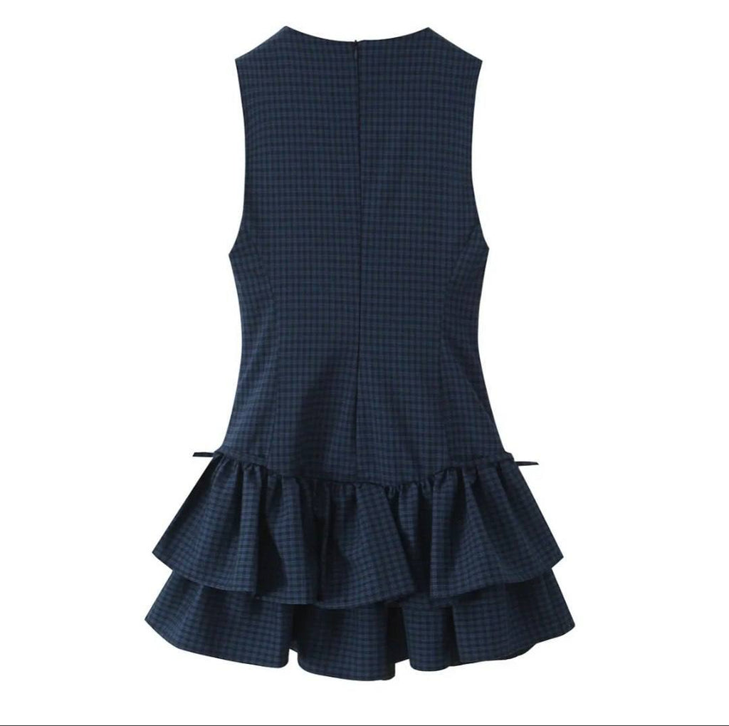 Ella Plaid Ruffle Mini Dress