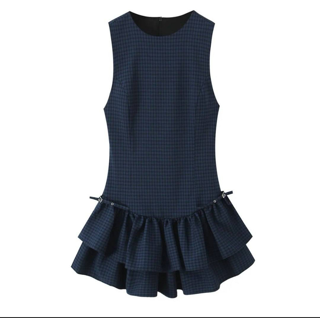 Ella Plaid Ruffle Mini Dress