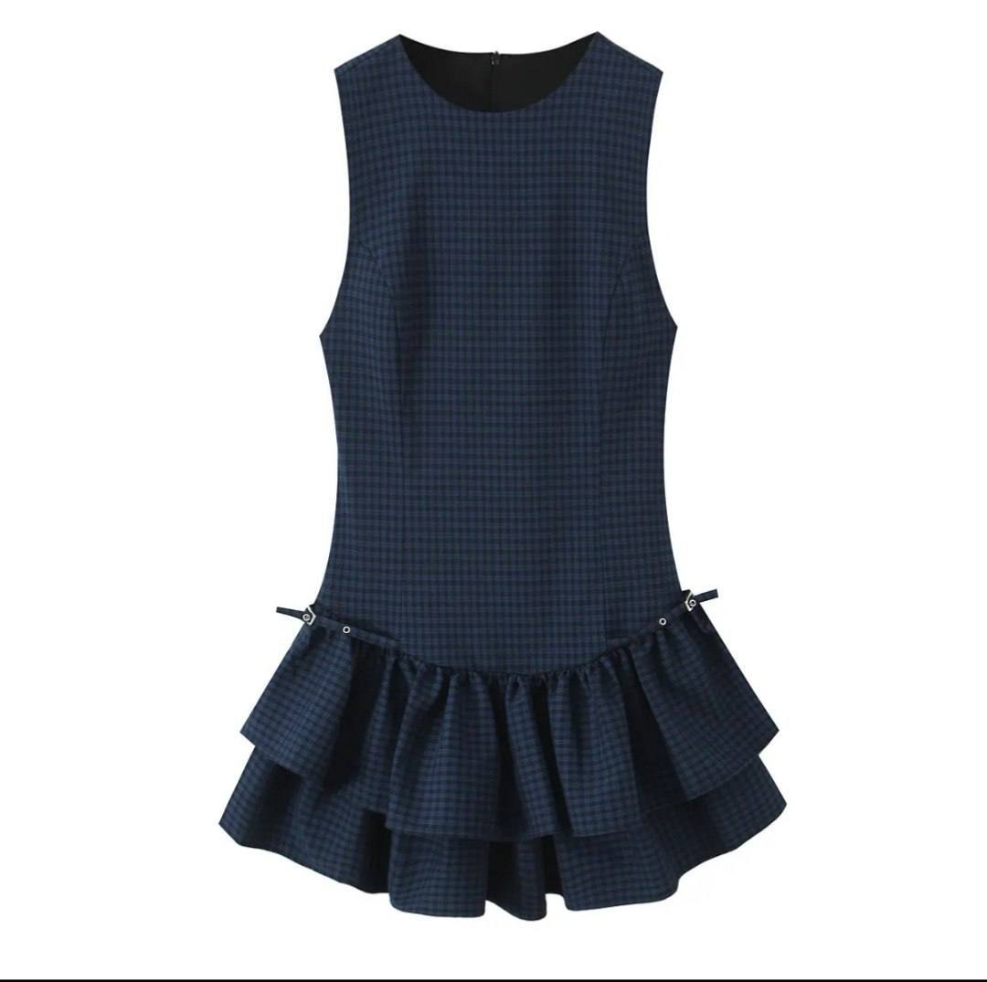 Ella Plaid Ruffle Mini Dress