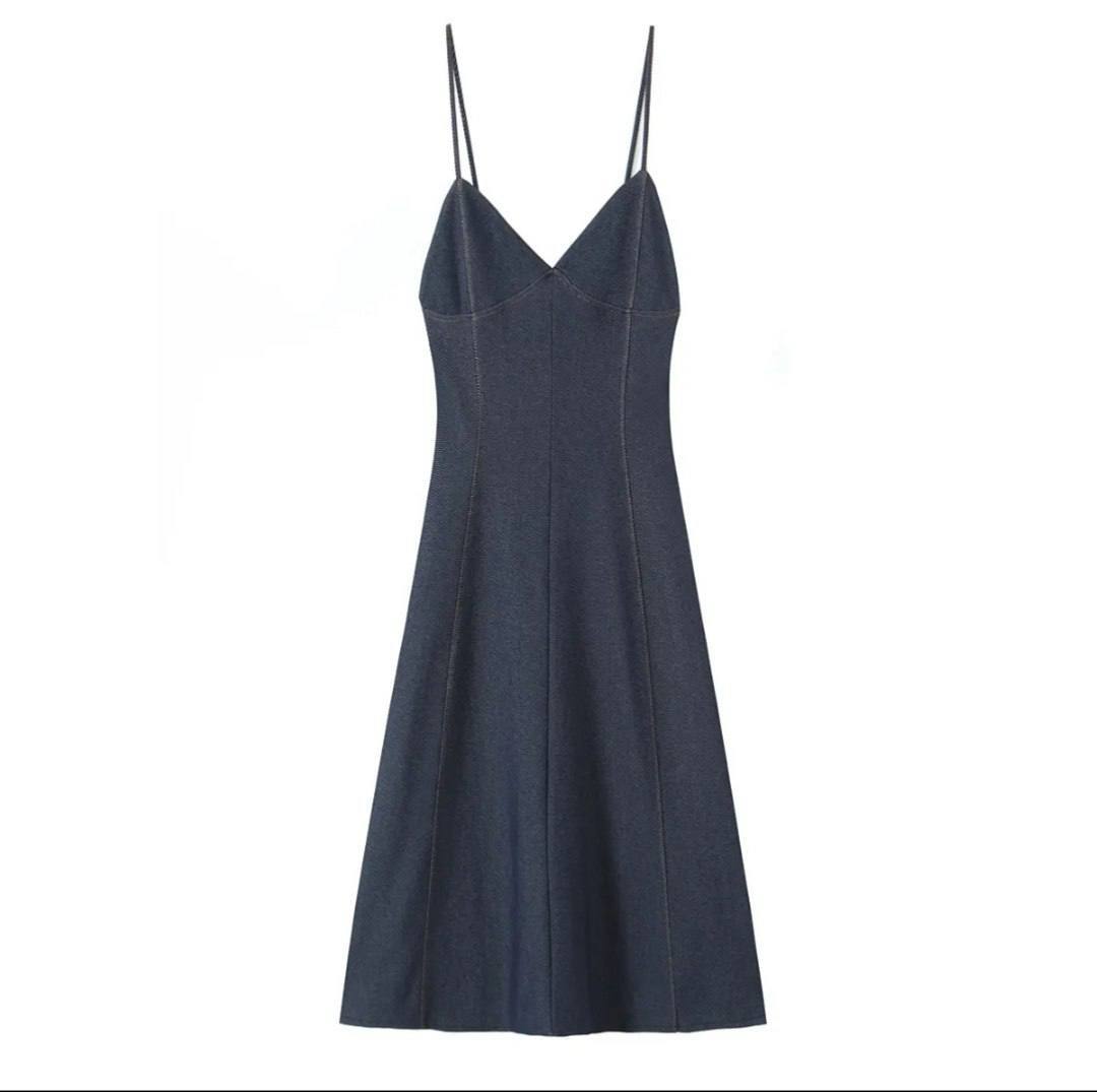 Stella Backless Denim Midi Dress