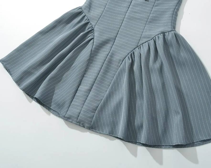 Mia Stripped Halter Mini Dress