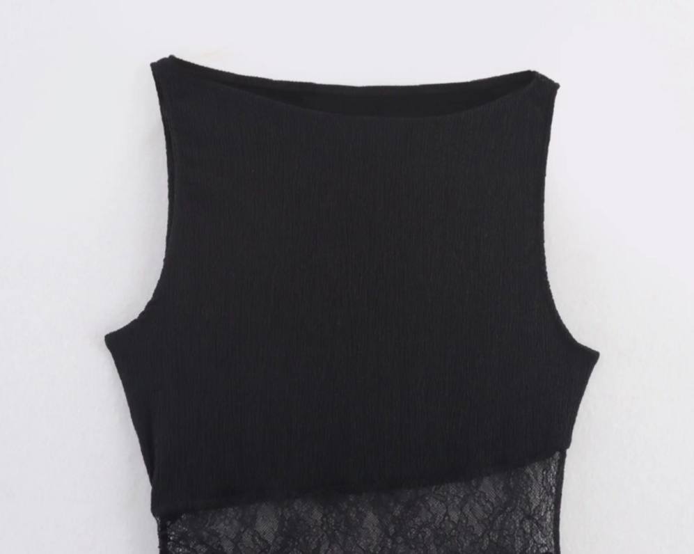 Rachel Lace Patchwork Mini Dress