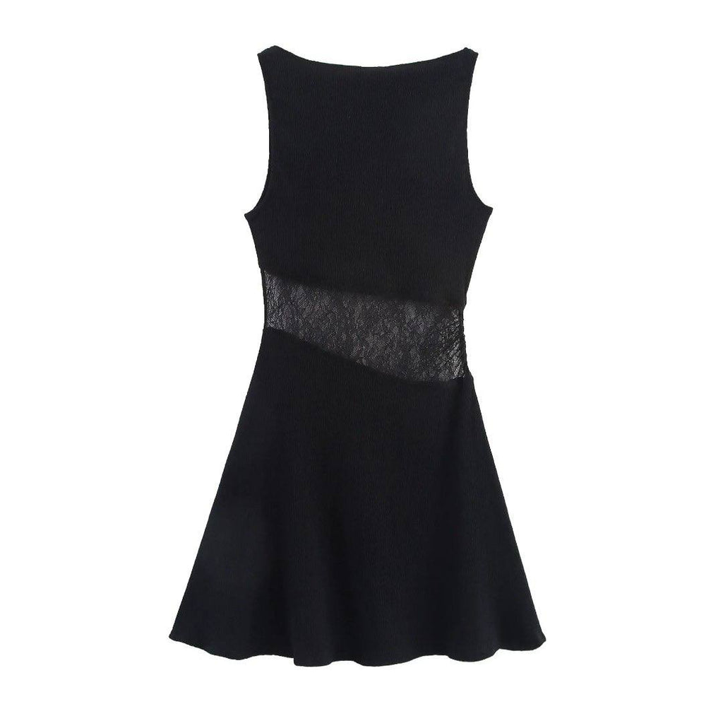 Rachel Lace Patchwork Mini Dress