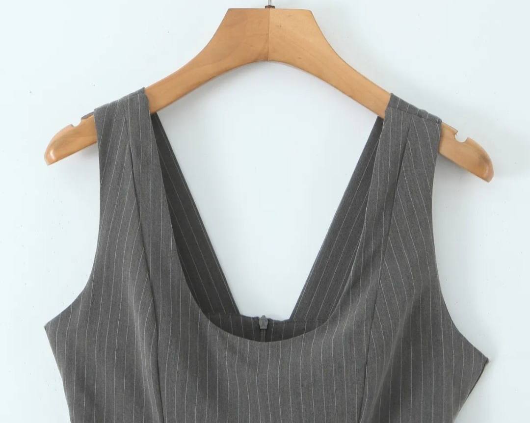 Thea Stripped U Neck Jumpsuit