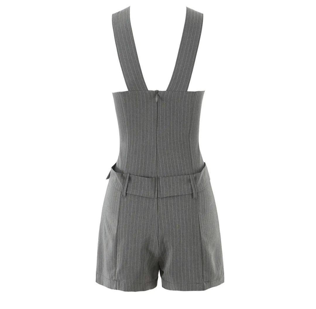 Thea Stripped U Neck Jumpsuit