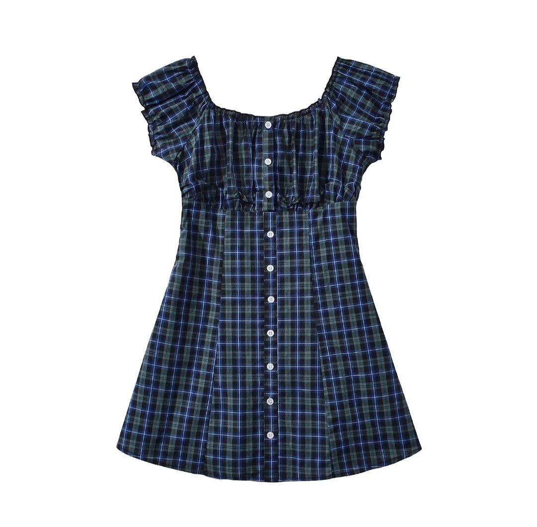 Nora Checkered Mini Dress
