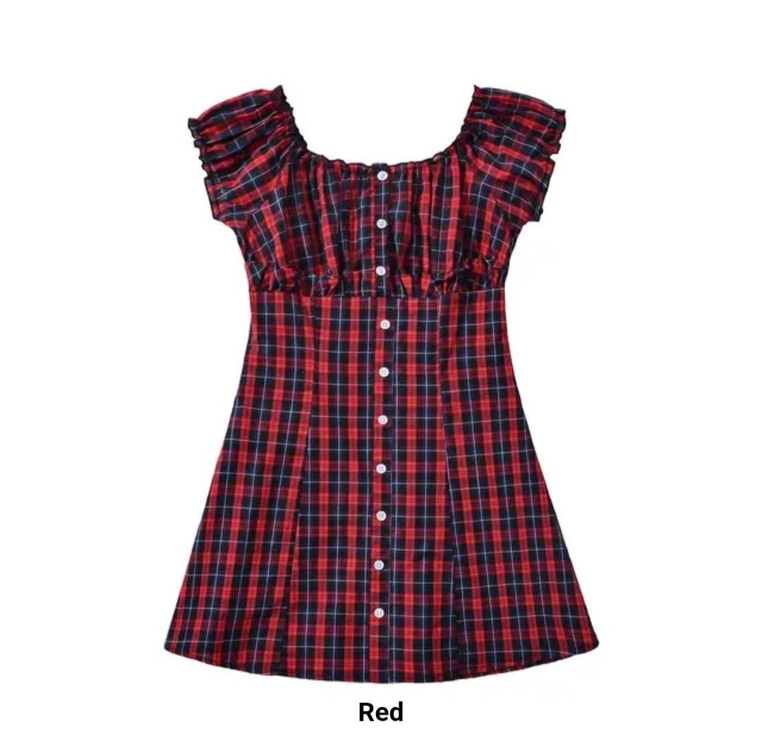 Nora Checkered Mini Dress
