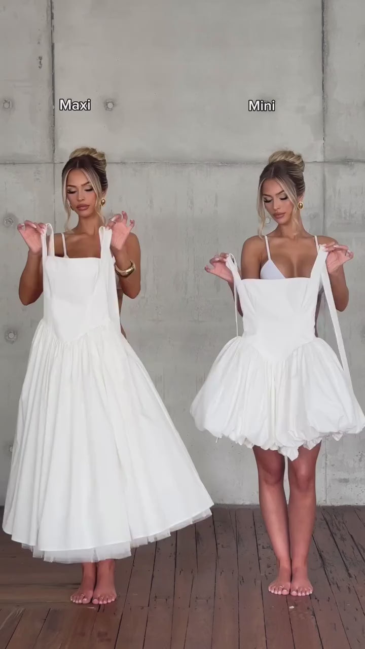 Snow Lace Amelia Halter Dress